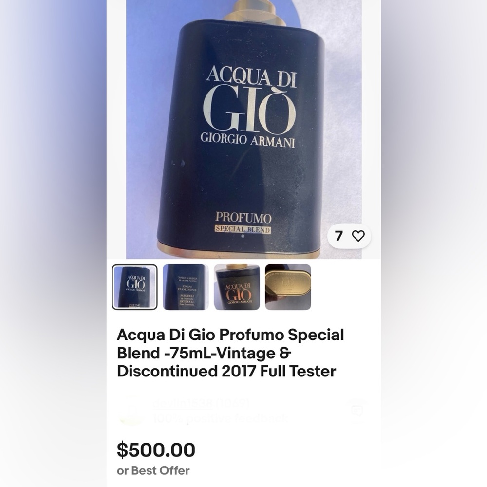 Giorgio Armani Acqua di Giò Profumo - Black with magnetic lid 2015 vintage - Picture 4 of 8